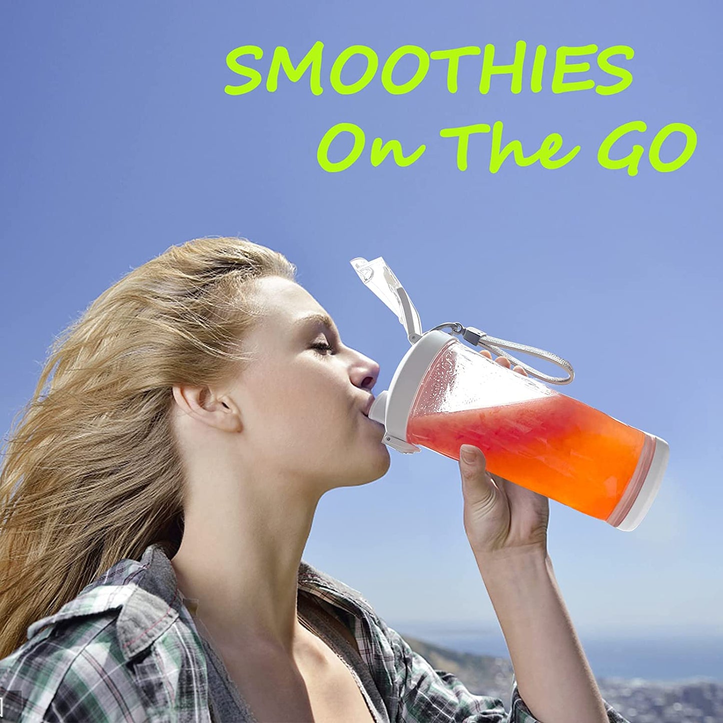 Portable Blender 600ML Electric Juicer Fruit Mixers 4000mAh USB Rechargeable Smoothie Mini Blender Personal Juicer colorful Cup