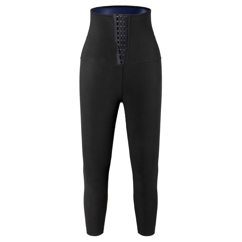 Ladies' Body Shaping Trousers High Waist Tight Fitness Sauna Pants Breasted Abdomen Control Sweat Three/Five/Nine Point Pants